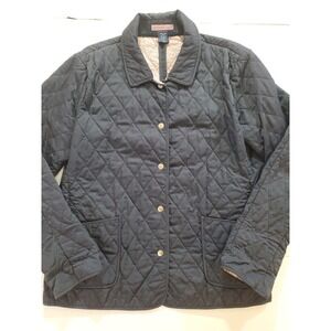 Vineyard Vines By Shep And Ian Quilted Button Down Coat Womens XL Coastal Chic